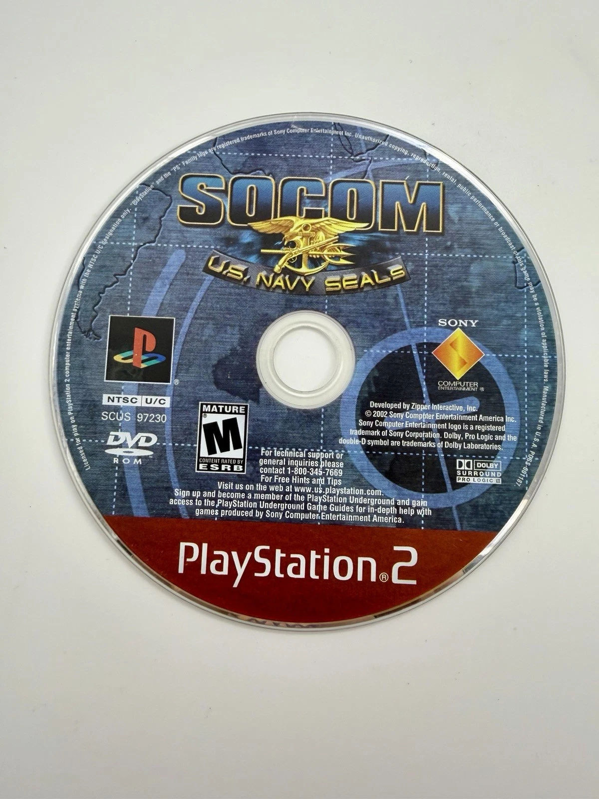 SOCOM: U.S. Navy SEALs - PLAYSTATION 2 (DISC ONLY / TESTED / NO TRACKING)