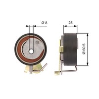 Spannrolle Zahnriemen Gates T43023 FÜR CitroËN Passend FÜR Fiat Peugeot