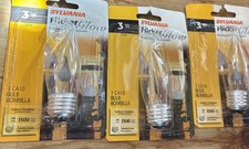FLICKER FLAME LIGHT BULB 3 watt E12 candelabra base flickering candle neon 3w C7