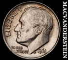 1961 Roosevelt Dime- Silver- Scarce Better Date No Reserve #J438