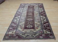 Oriental HALL RUNNER Carpet Rug HAND MADE Woven Wool Vintage TURKISH 7ft 9 x 4ft
