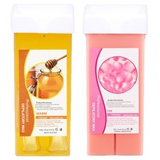 2pcs Rose  Honey Roll on wax Hair Removal Wax Cartridge,Depilatory Wax Roller
