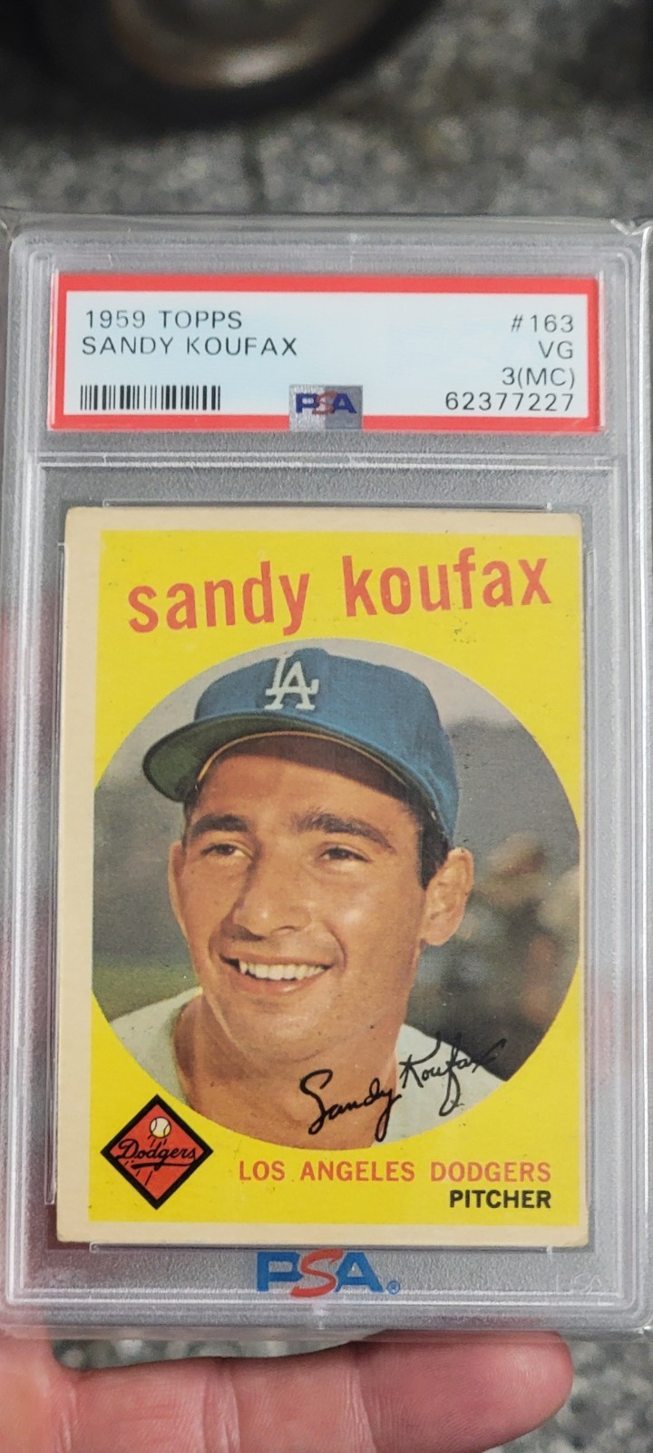 1959 Topps - Sandy Koufax #163 PSA 3