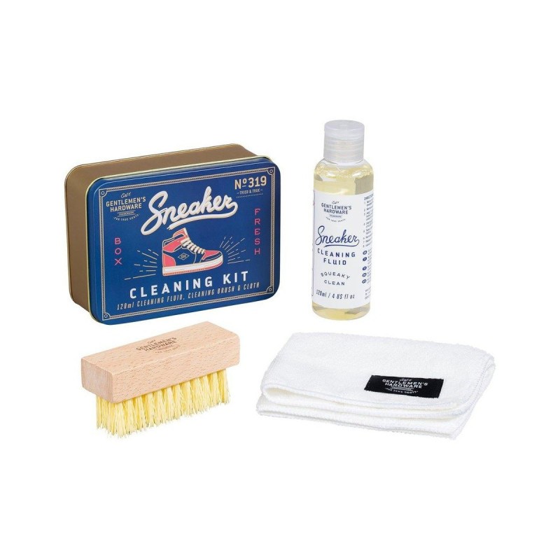 Kit de nettoyage pour baskets chaussures en toile avec brosse et chiffon microfibre