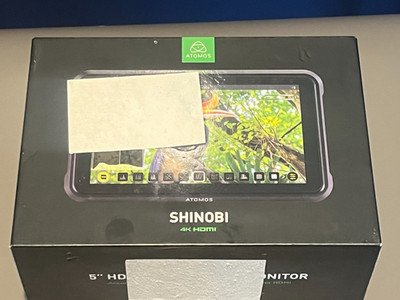 atomos shinobi 5 4k hdmi monitor touchscreen wHDMI cord, Shoe Mount & Charger