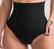 Shapermint Essentials High Waisted Shaper Thong Black 2XL Shapewear New