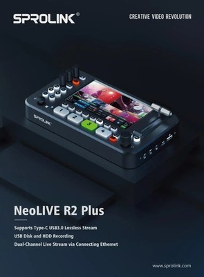 SPROLINK NEOLIVE R2 Plus HD Multi Cameras 4x Inputs Mixer Switcher USB 3.0 Video