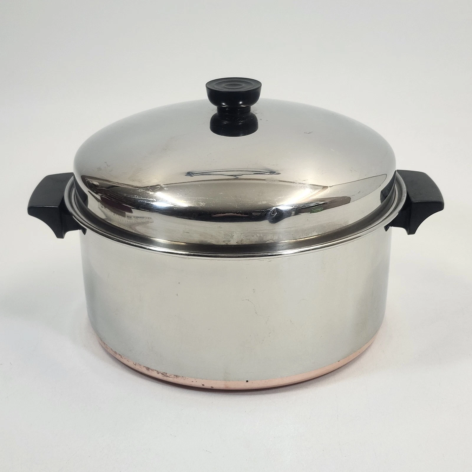 Revere Ware 6qt Quart Stock Pot 85 Dutch Oven Lid Copper Bottom Clinton Illinois