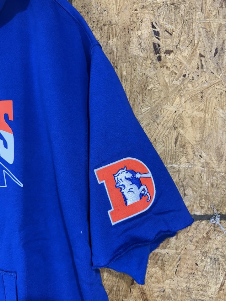 Sudadera con capucha Mitchell Ness Denver Broncos 3xl rara nueva con etiquetas manga corta Foto 4 de 4