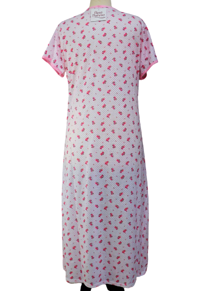 ROSE POMME Liquette 40/M imprimé Fleurs Pois Chemise de nuit