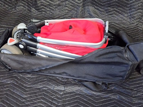 Quinny Zapp Flex Red Black Aluminum Silver with Black Travel Airport Carry Bag - Picture 10 of 14