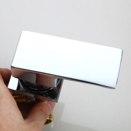 Chrome Waterfall Bathroom Sink Faucet Single Handle Brass Mixer Wall Mounted Tap - Bild 7 von 8
