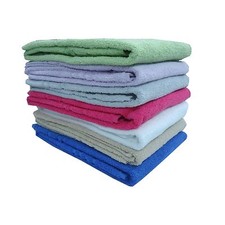 Asciugamano Viso e Ospite Disegno Greca in Spugna Tinta Unita