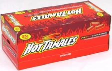 Hot Tamales Fierce Cinnamon Chewy Candy 1 Box of 24 Individual Packs Bulk