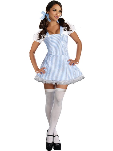 blue and white gingham dress