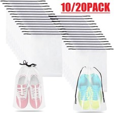 20Pcs Transparent Shoe Bags For Travel Portable Large Clear Shoe Bag Storage USA