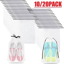 20Pcs Transparent Shoe Bags For Travel Portable Large Clear Shoe Bag Storage USA