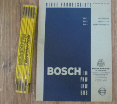 Bosch Blaue Handelsliste 1962