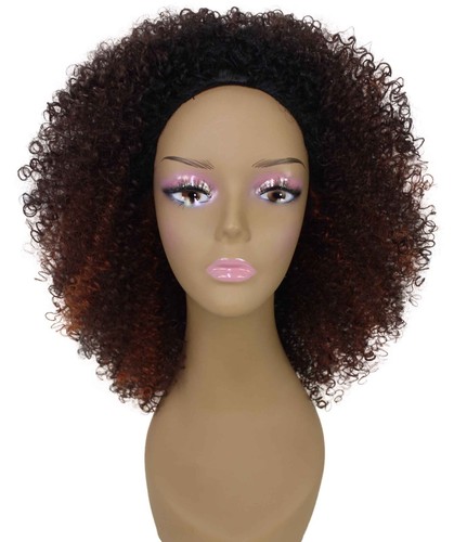 18" lockige versaute Afro lange Halbperücke, Mix Echt- & Kunsthaar - Bild 8 von 124