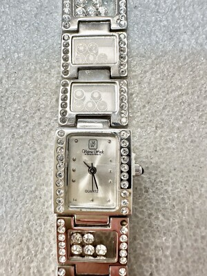 Victoria Wieck Crystal Watch Silver Toned Victoria Wieck Floating Crystals Silver Tone Womens Watch - Etsy main image 4