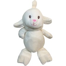 KELLYTOY Cream Ivory Baby Lamb Stuffed Animal 10" Soft Rattle Baby Lovey 2018