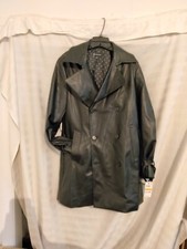 INC international concepts faux leather jacket black BX1379 