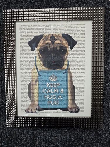 Hug A Pug by Fab Funky Dog, Print 13x19