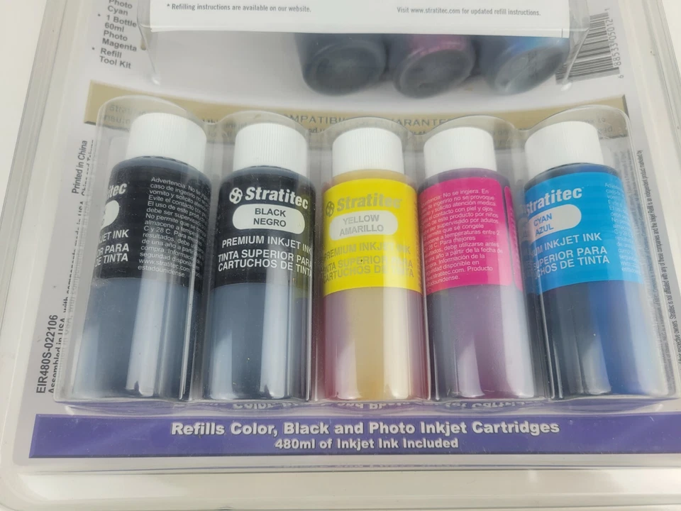 Stratitec EIR480 S 480 мл универсальный черный и цвет ~ открытая коробка, некоторые отсутствуют - Изображение 4 из 4