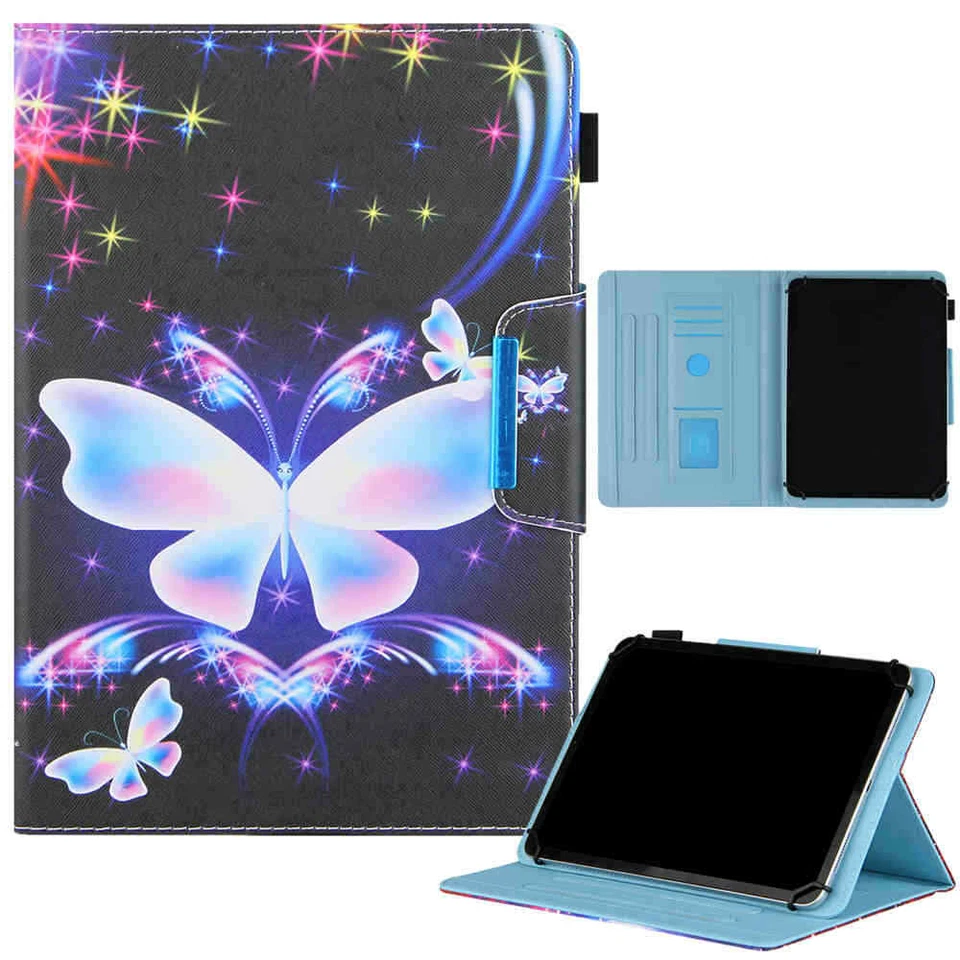 Universal Various 10.1" 9.7" 8" 7" Android Tablet Folio Stand Leather Case Cover - Image 3 of 4