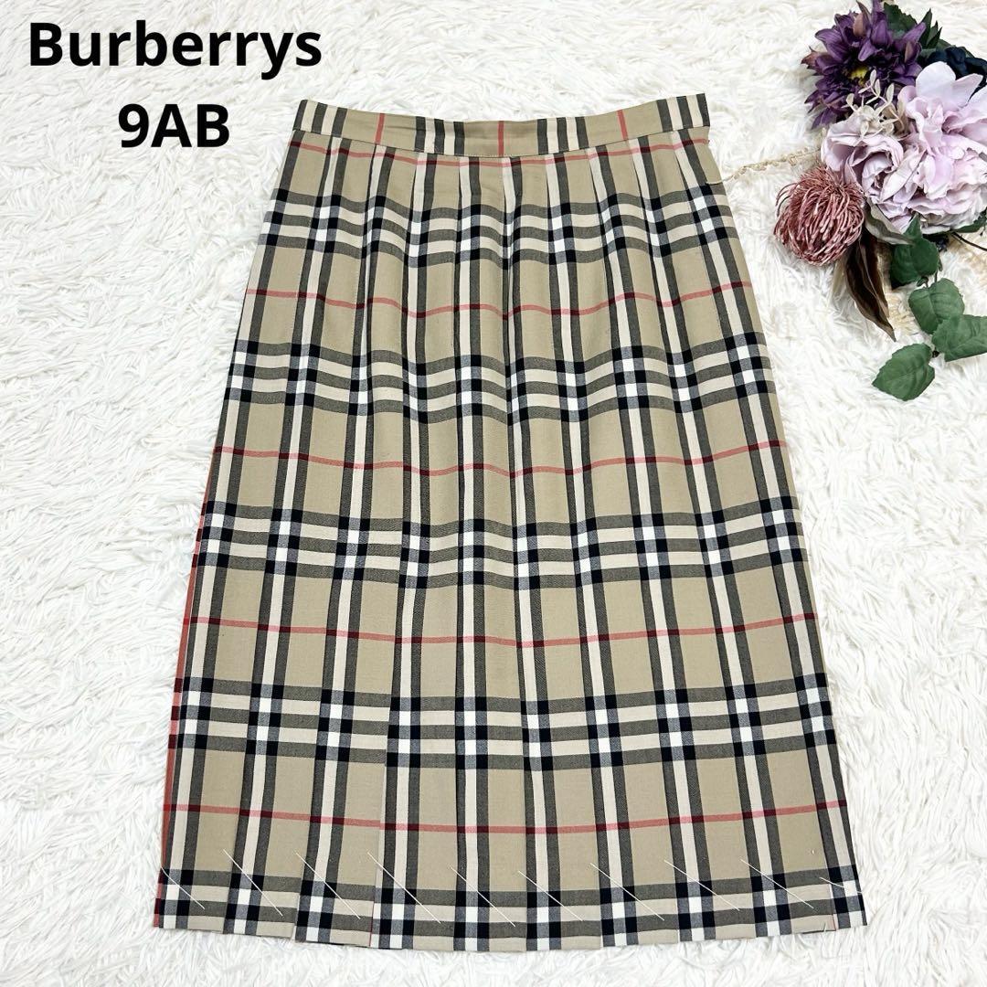 Burberry Vintage Nova Check Pleated Skirt Size 9 All-Season Clean Condition