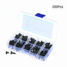 200Pcs 10 Tactile Push Button Switch Micro Momentary Tact Assortment Kit