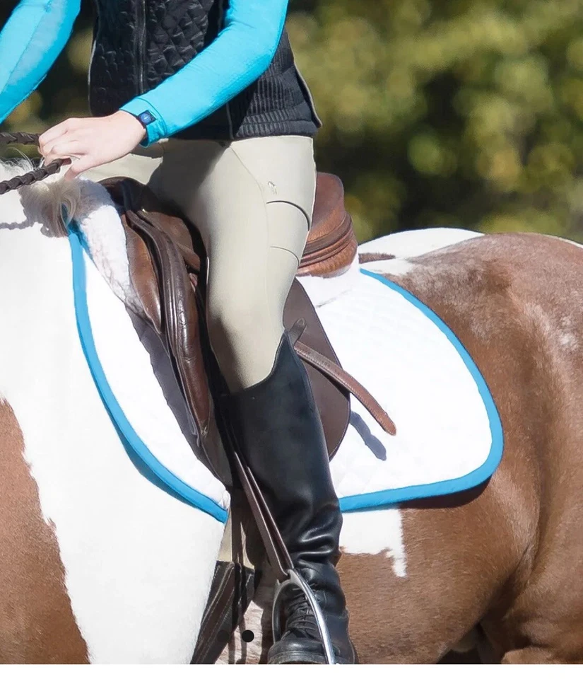NUEVAS Medias de Montar Irideon Mujer Carga Parche en la Rodilla Talla XS Pantalones Ecuestres Tostados Foto 2 de 4