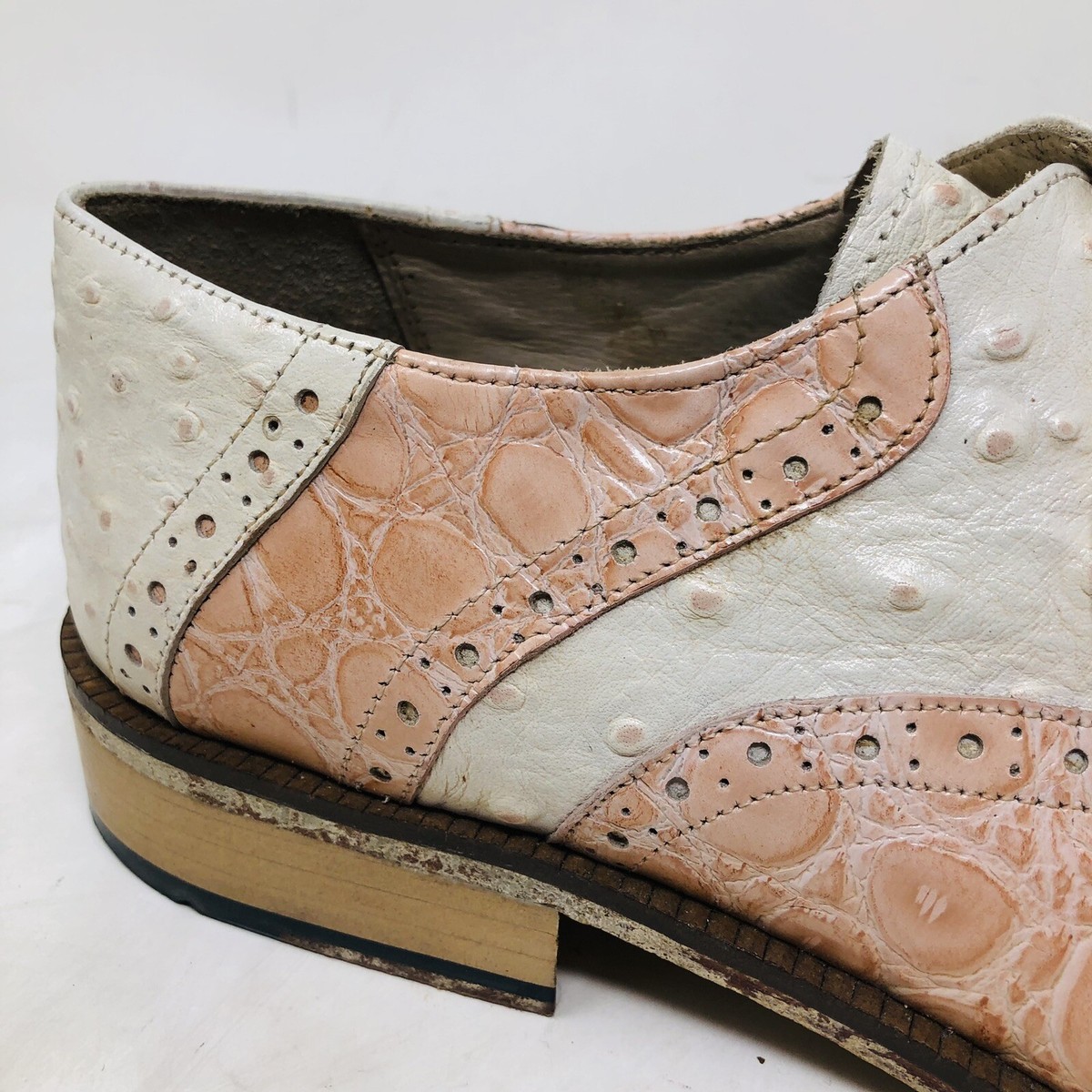 Liberty Fortune Ostrich Pattern Leather Oxfords William Genuine Leather Two Tonned Lizard/Ostrich Print  main image 4