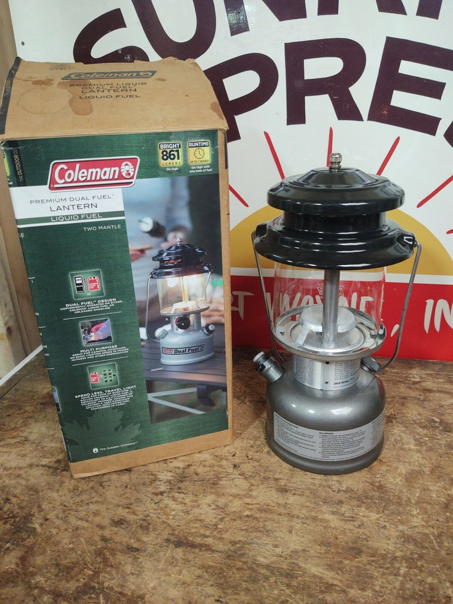 Coleman 285 Dual Fuel Lantern 285-700T in original box Unfired