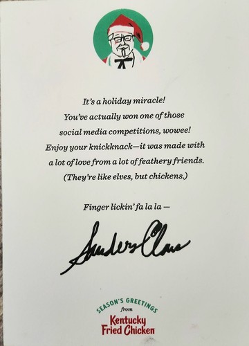 KFC Christmas Cards - Collectible - 9 Christmas Cards & Envelopes - RARE - Picture 2 of 9