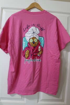 Puppie Love Pampered pup Life Is Ruff Pink NWT Women's XL