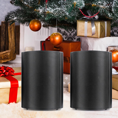 2X6.5'' Herdio Outdoor Speakers Wired Wall Mount Deck Patio Speakers Waterproof