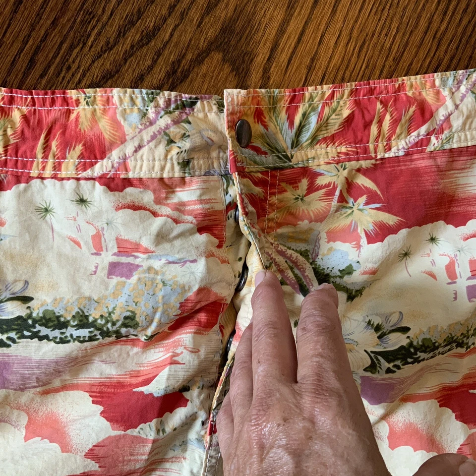 Land's End Mens Swim Trunks Sz XXL Aloha Hawaiian Floral Hoffman EUC - Image 4 of 4