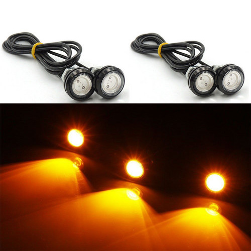 ámbar amarillo ojo de águila LED niebla DRL luz de marcha atrás Motor de coche - Picture 3 of 12