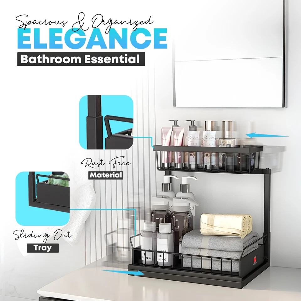 Maestrox 2 件装 L 形滑动水槽收纳器,专为狭窄空间而设计 — 第 4/4 张图片