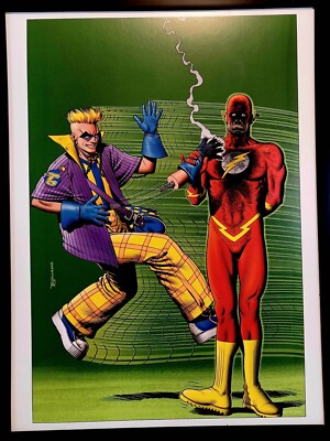Flash vs. Trickster by Brian Bolland FRAMED 12x16 Art Print DC Comics Poster
