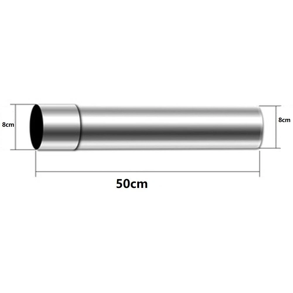 Straight Stainless Steel Furnace Tube 90 Degree Silver Fireplace Gas Tube  Heater | eBay