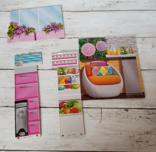2016 Barbie 3 Story Townhouse REPLACEMENT Background Pieces DLY32