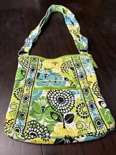 Vera Bradley Lime s Up Crossbody Purse Blue Floral Hipster Boho