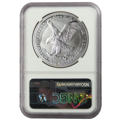 2023 $1 American Silver Eagle NGC MS69 FDI Mint Error Weakly Struck - Picture 2 of 3