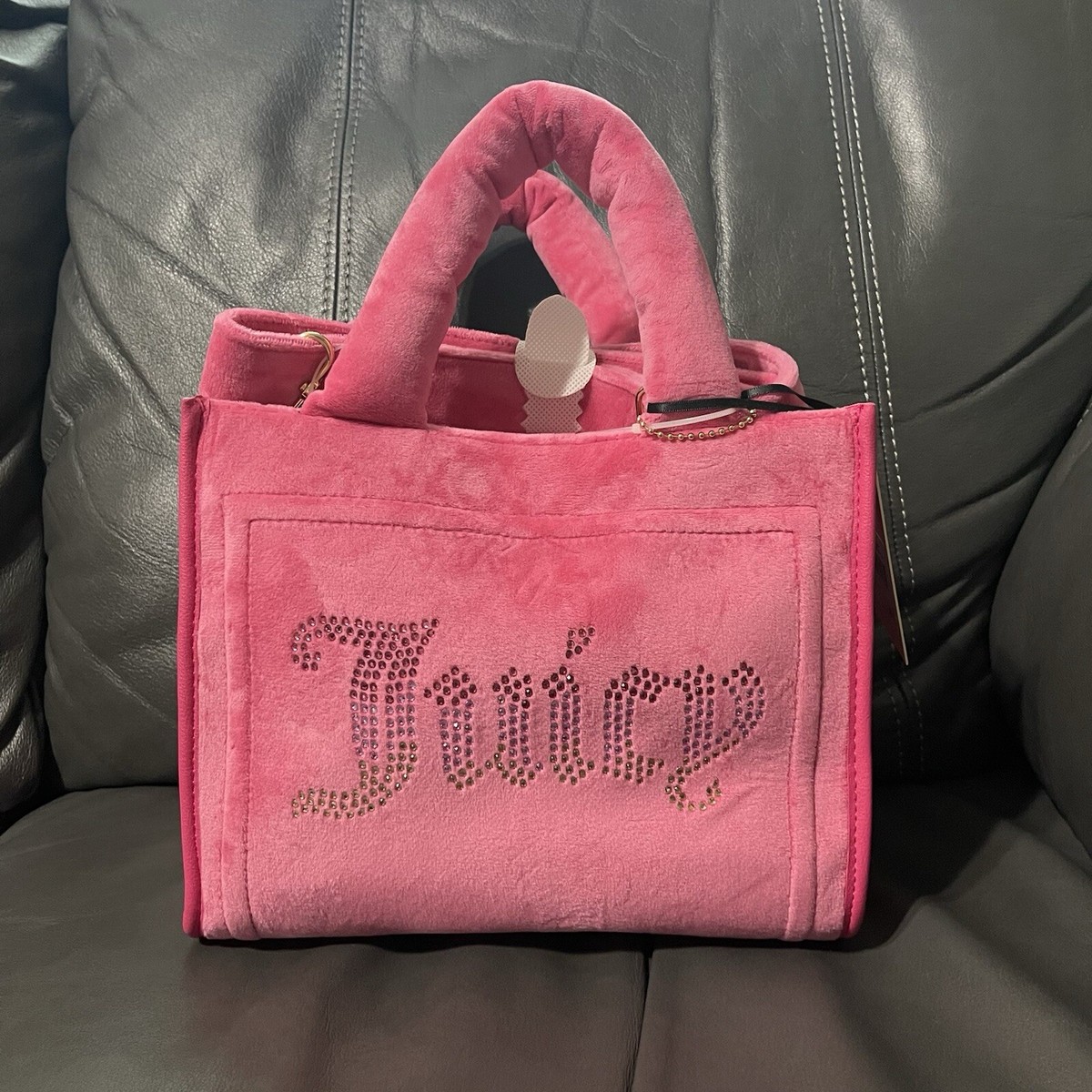 Juicy Couture Velour Free Love Pink Big Spender Mini Tote NEW NWT