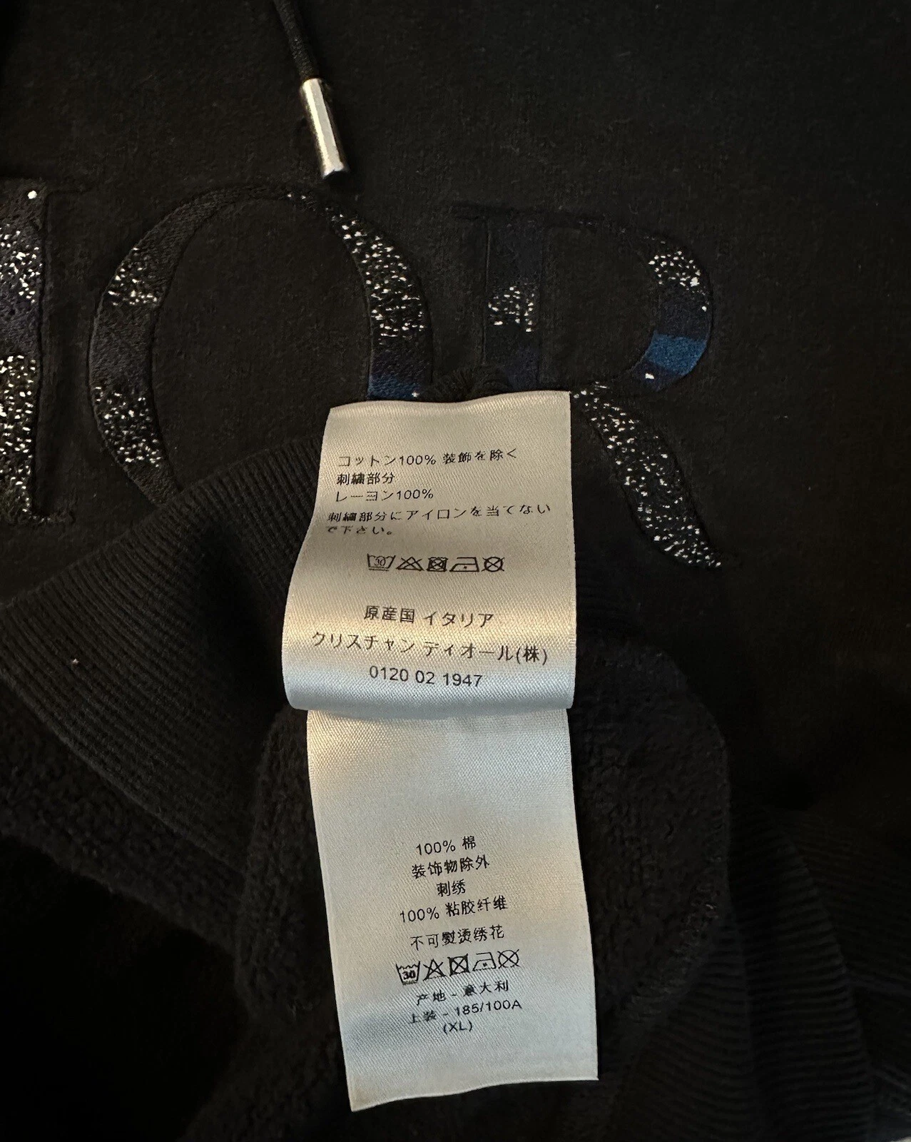 Christian Dior Felpa con Cappuccio Uomo XL Felpa Italia Moda 100% Originale CD