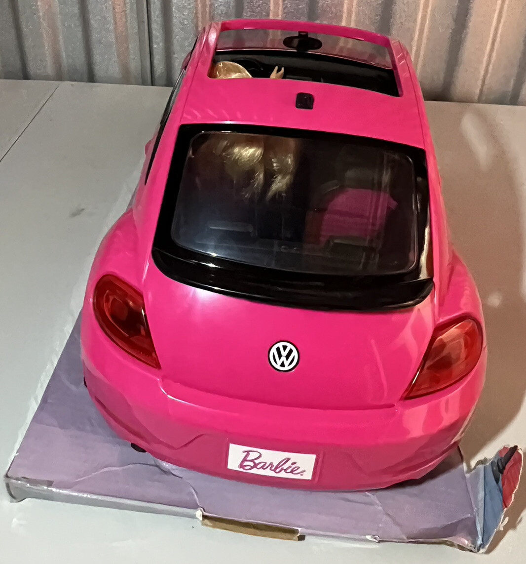 Barbie Volkswagen Beetle Bug Hot Pink Car Mattel Read