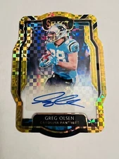 GREG OLSEN - 2018 Panini Select Football GOLD PRIZM AUTO #’d 5/10 SSP #SP-GO