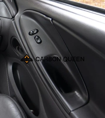 Panel de puerta interior de fibra de carbono/manija de tracción cubierta superior dura PARA MUSTANG 94-04YS Foto 3 de 4